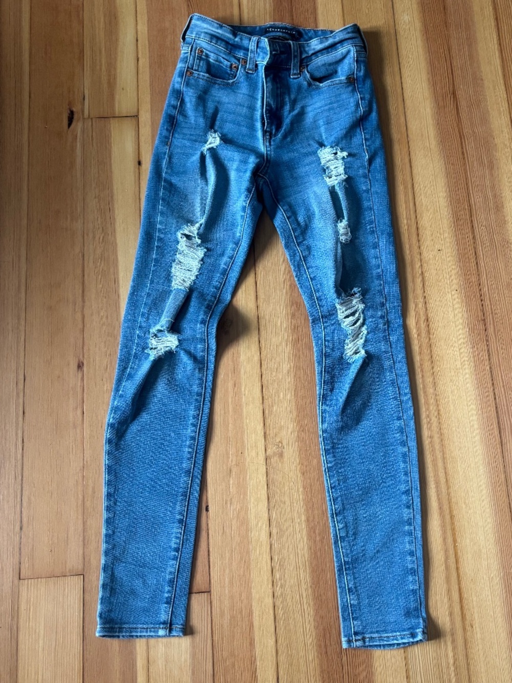 Aeropostale Women’s Distressed High Rise Skinny Jeans